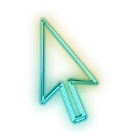 a neon arrow pointing at a black background