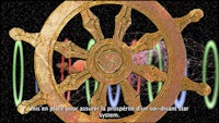 an image of a buddhist wheel