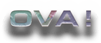 the word ovo on a black background